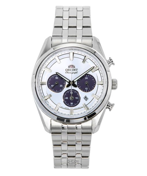 Orient Contemporary Chronograph Stainless Steel White Dial Quartz RA-TX0305S Mens Watch