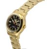 Seiko 5 Classic Gold Tone Stainless Steel Black Dial 21 Jewels Automatic SYMD96K1 Womens Watch