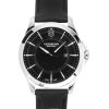 Victorinox Alliance Leather Strap Black Dial Quartz 241904 100M Mens Watch With Knife Set