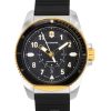 Victorinox Journey 1884 Rubber Strap Black Dial Quartz Divers 242014 200M Mens Watch