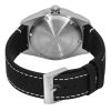 Victorinox Swiss Army Leather Strap Black Dial Quartz 242041 100M Mens Watch