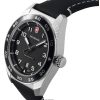 Victorinox Swiss Army Leather Strap Black Dial Automatic 242044 100M Mens Watch