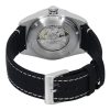 Victorinox Swiss Army Leather Strap Black Dial Automatic 242044 100M Mens Watch