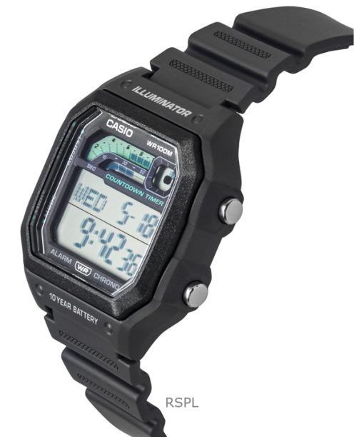 Casio Standard Digital Resin Strap Gray Quartz WS-1600H-8AV 100M Mens Watch