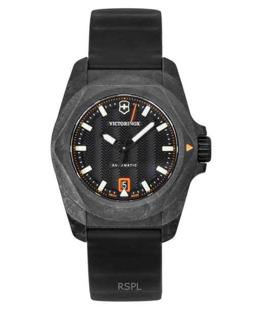 Victorinox I.N.O.X Rubber Strap Black Dial Automatic Diver's 242023-1 200M Men's Watch With Gift Set