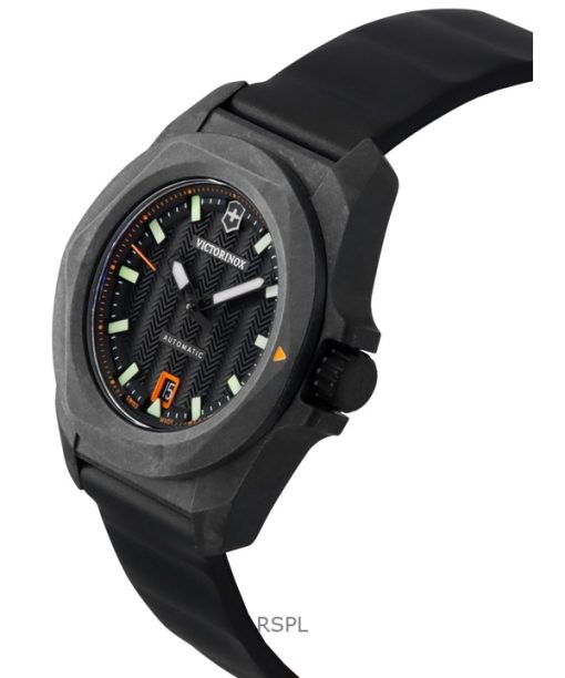 Victorinox I.N.O.X Rubber Strap Black Dial Automatic Diver's 242023-1 200M Men's Watch With Gift Set
