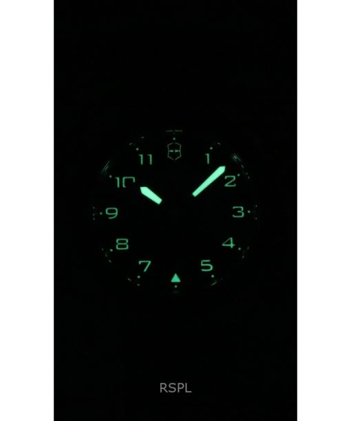 Victorinox Swiss Army Chronograph Leather Strap Black Dial Quartz 242046 100M Men's Watch