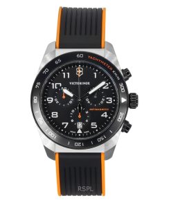 Victorinox Swiss Army Chronograph Rubber Strap Black Dial Quartz 242050 100M Men's Watch
