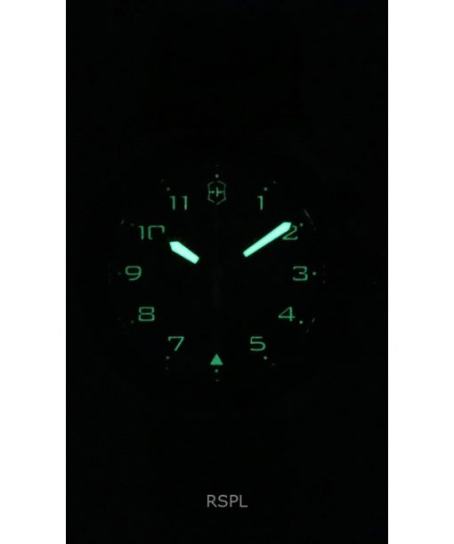 Victorinox Swiss Army Chronograph Rubber Strap Black Dial Quartz 242050 100M Men's Watch