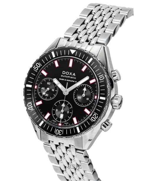 Doxa Sub 200 C-Graph II Sharkhunter Black Dial Automatic Diver's 797.10.101.10 200M Men's Watch With Extra Strap