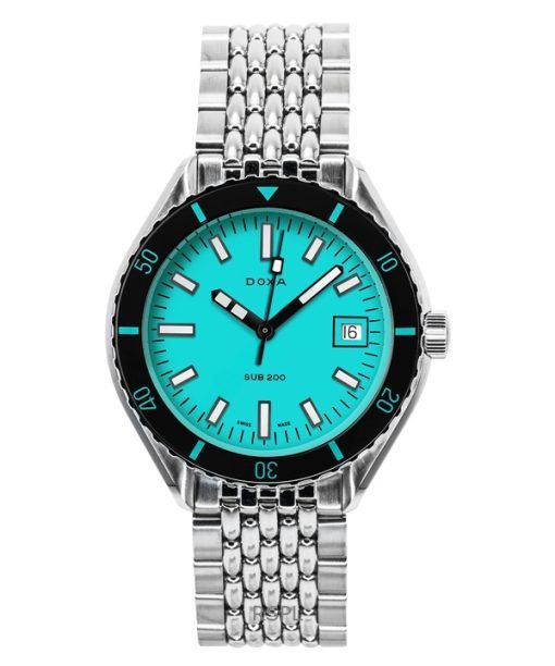 Doxa SUB 200 Aquamarine Turquoise Dial Automatic Diver's 799.10.241.10 200M Men's Watch With Extra Strap