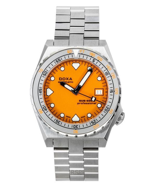 Doxa SUB 600T Professional Orange Dial Automatic Diver's 862.10.351.10 600M Men's Watch With Extra Straps