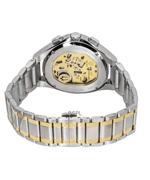 Bulova Curv Chronograph Two Tone Stainless Steel Black Dial Quartz 98A301 Men's Watch