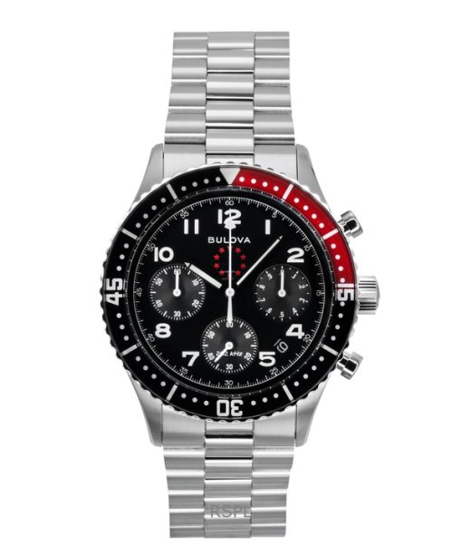 Bulova Marine Star Heritage Special Edition Chronograph Black Dial Quartz Diver's 98B451 200M Men's Watch