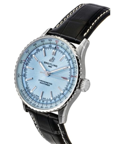 Breitling Navitimer Leather Strap Ice Blue Dial Automatic A17329171C1P1 Men's Watch