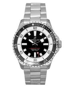 Breitling Superocean Stainless Steel Black Dial Automatic Diver's A17375211B1A1 300M Men's Watch