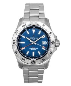 Breitling Avenger GMT Stainless Steel Blue Dial Automatic Diver's A32320101C1A1 300M Men's Watch