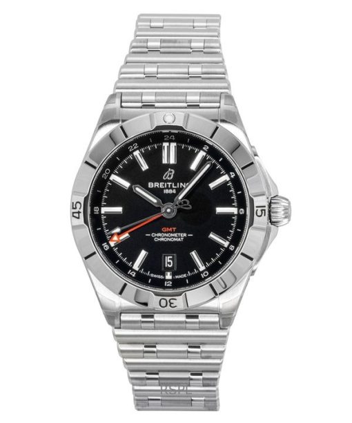 Breitling Chronomat GMT Stainless Steel Black Dial Automatic Diver's A32398101B1A1 200M Men's Watch