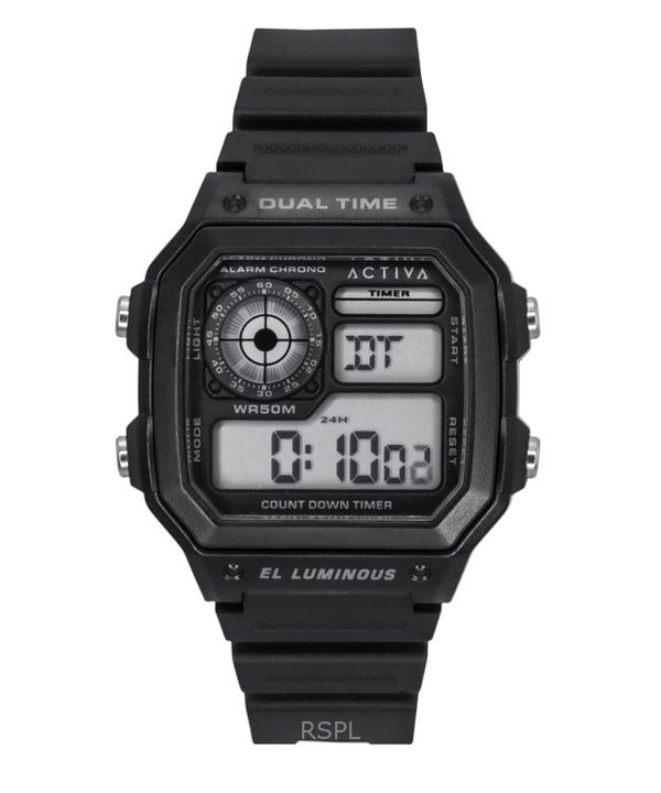 Invicta Activa Digital Polyurethane Strap Black Dial Quartz ACW1299-001 Men's Watch