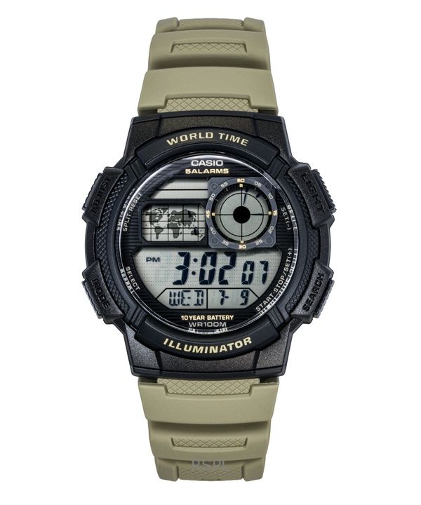 Casio Standard Digital Resin Strap Quartz AE-1000W-5AV 100M Men's Watch