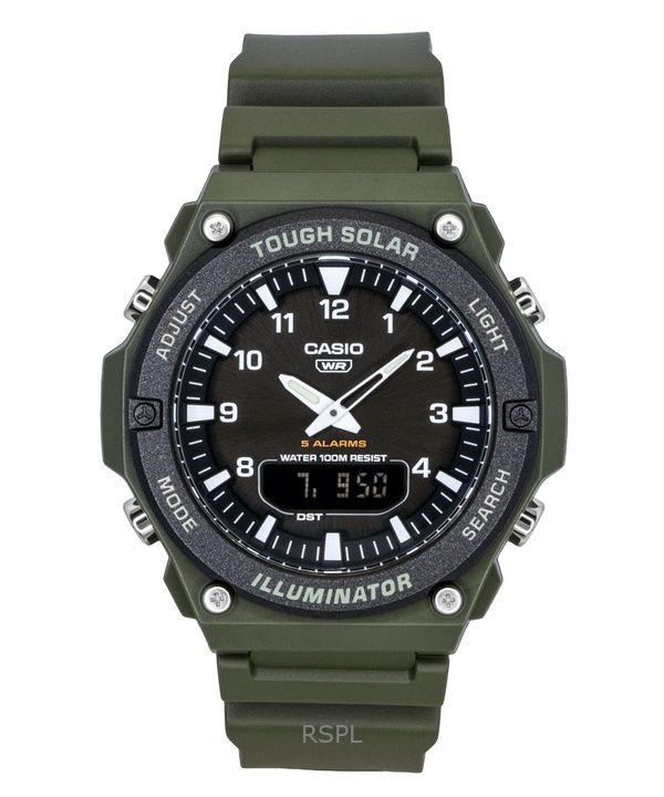 Casio Standard Analog Digital Resin Strap Black Dial Solar AQ-S820W-3BV 100M Men's Watch