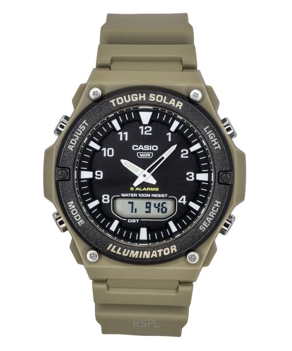 Casio Standard Analog Digital Resin Strap Black Dial Solar AQ-S820W-5AV 100M Men's Watch