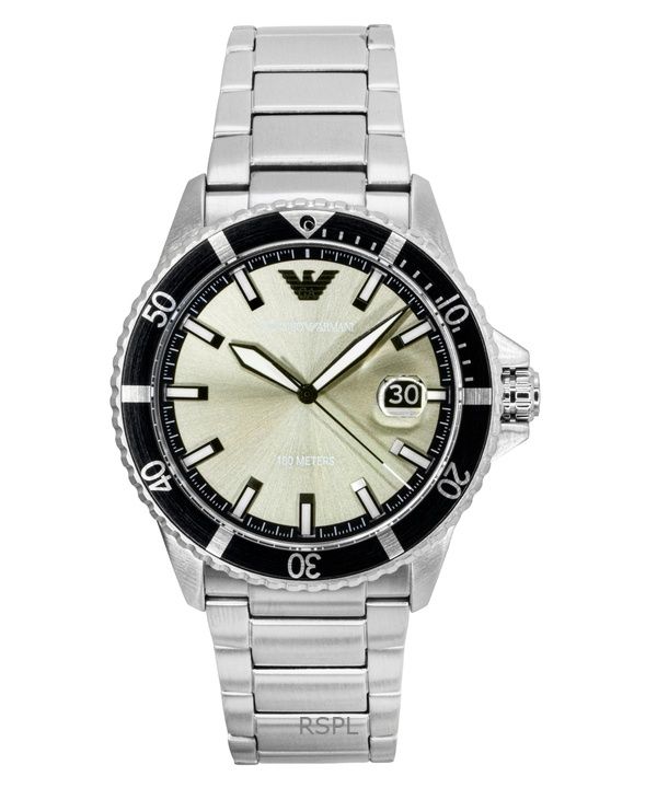 Emporio Armani World Explorer Stainless Steel Grey Dial Quartz AR11683 100M Men's Watch