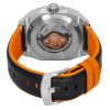 AVI-8 Bell X-1 Machbuster Rubber And Leather Strap Retro Orange Dial Automatic AV-4115-02 Men's Watch