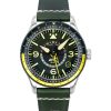 AVI-8 Flyboy Airmaster GMT Fuselage Green Leather Strap Green Dial Automatic AV-4128-03 Men's Watch