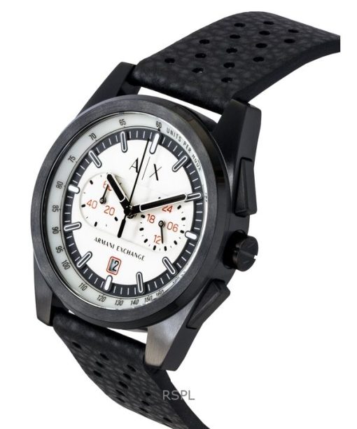 Armani Exchange Chronograph Rubber Strap Grey Dial Quartz AX2865 Men's Watch