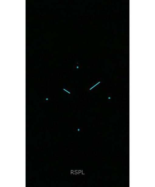 Bauhaus Leather Strap Dark Blue Dial Quartz 20373 Women's Watch