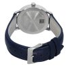 Bauhaus Leather Strap Dark Blue Dial Quartz 20373 Women's Watch
