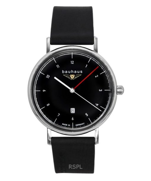 Bauhaus Classic Leather Strap Black Dial Quartz 21402 Men's Watch