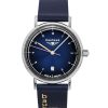 Bauhaus Classic Leather Strap Dark Blue Dial Quartz 21413 Women's Watch
