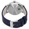 Bauhaus Classic Leather Strap Dark Blue Dial Quartz 21413 Women's Watch