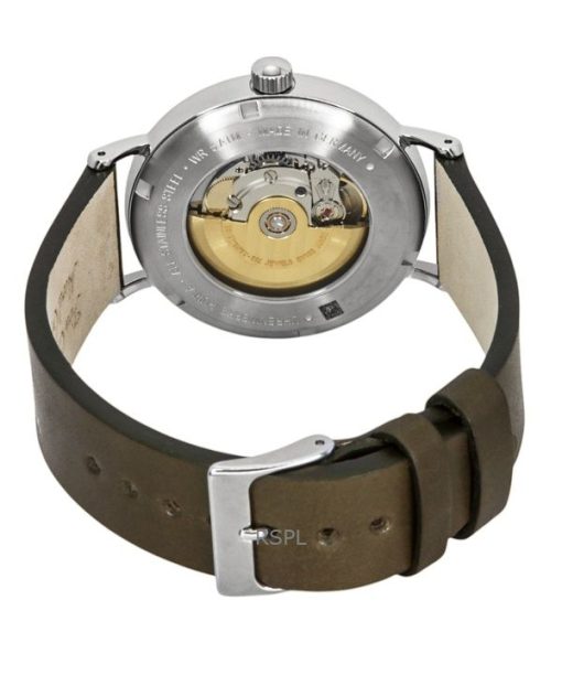 Bauhaus Leather Strap Beige Dial Automatic 21521 Men's Watch