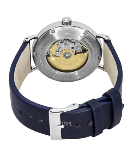 Bauhaus Leather Strap Dark Blue Dial Automatic 21523 Men's Watch