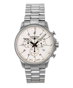 Bauhaus Aviation Chronograph Titanium Beige Dial Quartz 2880M5 100M Men's Watch