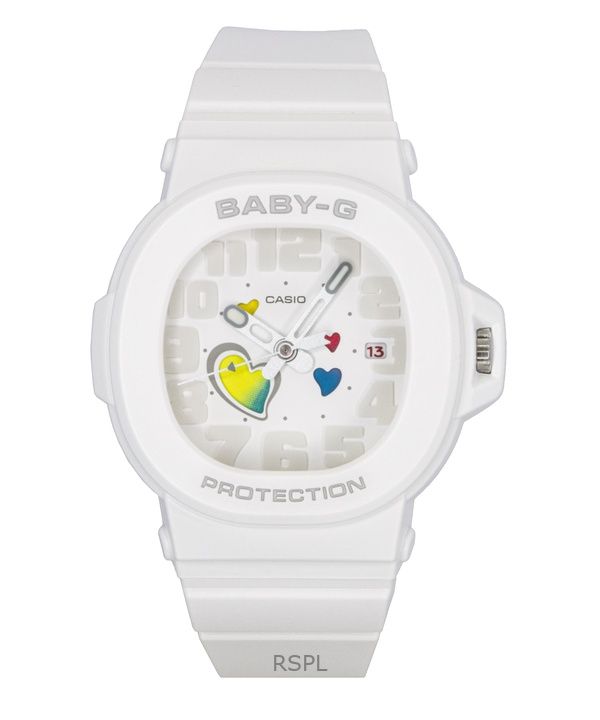 Casio Baby-G Analog Playful Hearts Series White Dial Quartz BGA-10-7A 100M Women's Watch