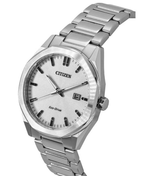Citizen Eco-Drive Stainless Steel Silver Dial BM7600-81A 100M Men's Watch