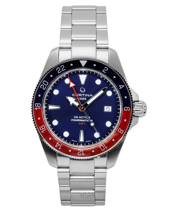 Certina DS Action GMT Stainless Steel Blue Dial Automatic Diver's C032.929.11.041.00 200M Men's Watch