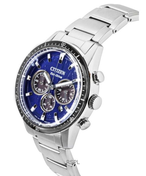 Citizen Eco-Drive Chronograph Stainless Steel Blue Dial CA4624-56L 100M Men's Watch