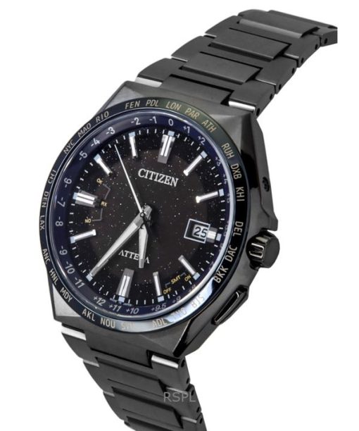 Citizen Attesa Perpetual Calendar Super Titanium Black Dial Eco-Drive CB0217-71E 100M Men's Watch