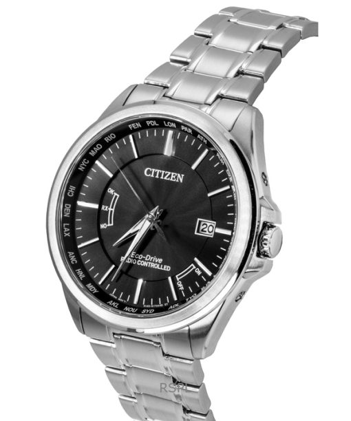 Citizen Eco-Drive Radio Controlled Stainless Steel Black Dial CB0250-84E 100M Men's Watch