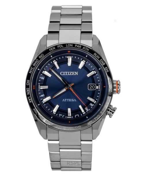 Citizen Attesa ACT Line Super Titanium Blue Dial Eco-Drive CB0287-68L 100M Men's Watch