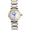 Citizen L May Bells Mini Stainless Steel White Mother Of Pearl Dial Eco-Drive EM1136-87D Women's Watch