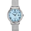 Citizen Elegance Stainless Steel Blue Dial Eco-Drive EW2621-75M 100M Women's Watch