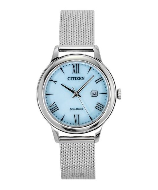 Citizen Elegance Stainless Steel Blue Dial Eco-Drive EW2621-75M 100M Women's Watch