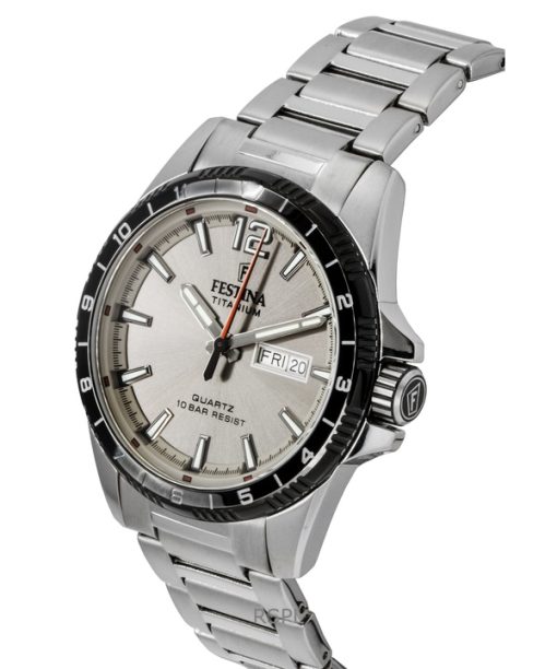 Festina Titanium Grey Dial Quartz F20698-1 100M Men's Watch