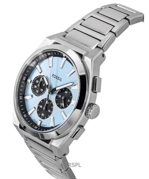 Fossil Everett Chronograph Stainless Steel Blue Dial Quartz FS6105 Men's Watch